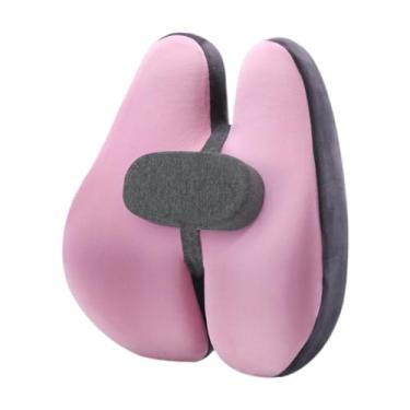 Imagem de ChuYiElegance Almofada de Apoio Lombar para Cadeira, Almofada de Cintura, Encosto Macio para Motorista, Suporte Confortável para As Costas para Postura Sentada, Rosa