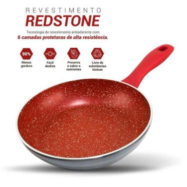 Imagem de Frigideira Redstone Induçao Antiaderente Funda Panela Grande 24cm Phil