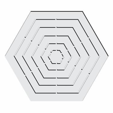 Imagem de Gabarito Hexágonos Patchwork Fuxico Régua Molde Acrilico