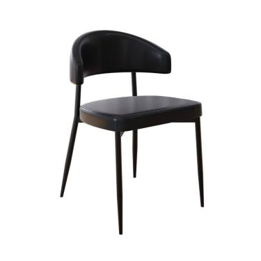 Imagem de Cadeira Bless Fixa C/4 Pés 53 X 55 X 78cm. Courino Preto Courino Preto