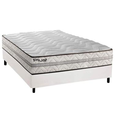 Imagem de Conjunto Box Casal: Colchão Espuma Paropas D33 Pasquale Plus + Base CRC Corano White (138x188)