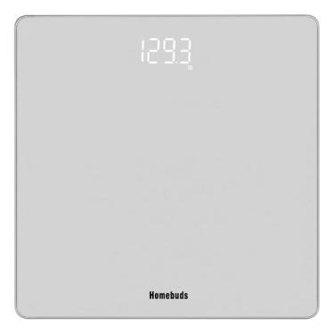 Imagem de Balança de banheiro digital HomeBuds Homebuds 400 lb/182 kg prata