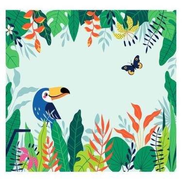 Imagem de Papel de Parede Adesivo Infantil Folhas e Flores Bebe Quarto - 611pcp 