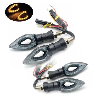 Imagem de Mini Pisca Led Esporti Moto Flexa Seta Universal Preto - Veloce