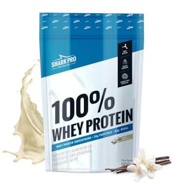 Imagem de Shark Pro 100% Whey Protein Sabor Baunilha - 26g de Proteína por Porção - 5,8g de BCAAs - Suplemento Alimentar de Proteínas com Vitaminas e Minerais em Pó - 900g Pouch
