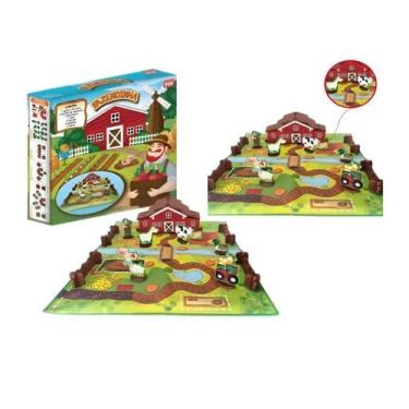 Imagem de Kit Fazendinha Completo Brinquedo Infantil Animais Cenário - Master To