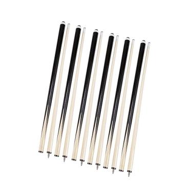 Imagem de CUEMART Bastões de sinuca 538 g 147 polegadas de madeira para tacos de sinuca de madeira 2 peças 147.3 cm Bastões de mesa de bilhar americanos para bares ou uso doméstico, conjunto de 6