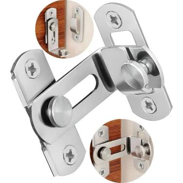 Imagem de 2X Fechadura Tranca Porta Janela Correr Trinco Angular 90 Gr