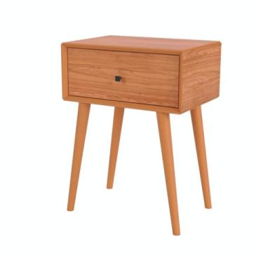 Imagem de Mesa de Cabeceira Retrô com Gaveta Dalla Costa - Freijó