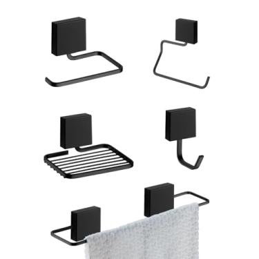 Imagem de KIT BANHEIRO FIXARE - PRETO FOSCO