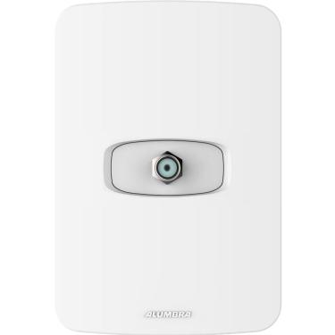 Imagem de Tomada Coaxial Tv/vídeo com 1 Placa 4X2 Gracia Maxx Alumbra Branco
