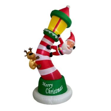 Imagem de Farol com Papai Noel Inflável LED Bivolt 2,70 Mts - Mw Mix