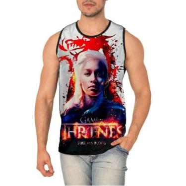 Imagem de Camiseta Regata Game Of Thrones Daenerys Ref:148 - smoke, Preto, M