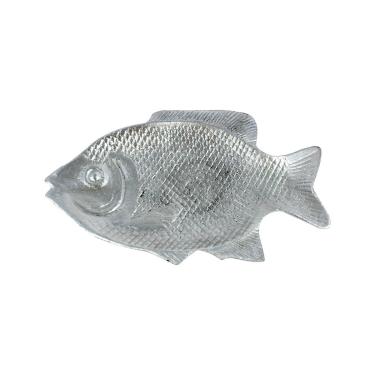 Imagem de Travessa Alumínio Fundido Polida Formato Peixe para Porções