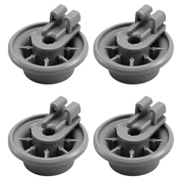 Imagem de RUHUALIFE 4 peças de rolo inferior para lava-louças rack inferior para lava-louças conjunto de roda compatível com Bosch/Thermador/Gaggenau Dishrack de substituição # 00611475 1559847 AH8727387