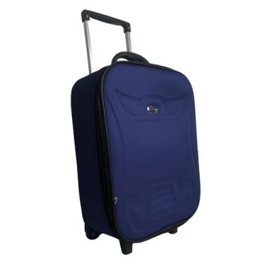 Imagem de Mala de bordo Viagem 10Kg padrão ANAC Com Expansor Forrada E Resistente (Azul)