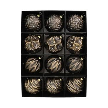 Imagem de predolo Conjunto de 12 Bolas de Natal para Decoração de árvore, 8 Cm (3,15 Polegadas), Ideais para Festas E Eventos Ao Ar Livre, Estilo a