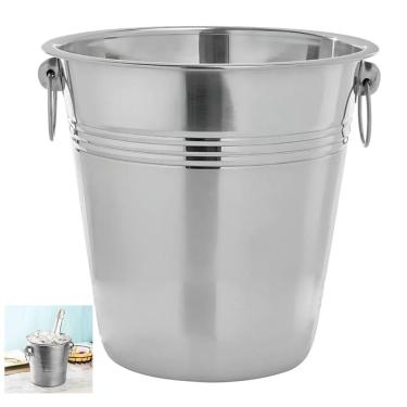 Imagem de Balde de Gelo Inox 3 Litros Bebida Vinho Cerveja Festa Evento Reuniao Comemoraçao Aniversario