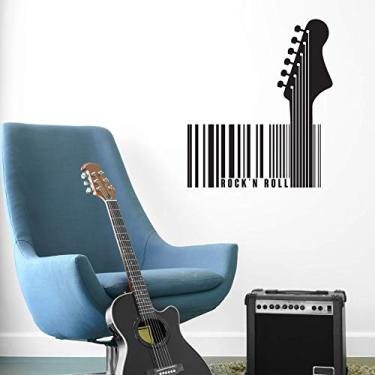 Imagem de Adesivo de Parede Frase Rock and Roll 50x58cm