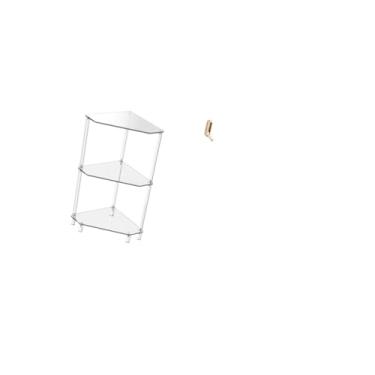 Imagem de Fenteer Suporte de Mesa de Canto Moderno com Gancho de Parede Dobrável, Organizador para Espaços Pequenos, Cozinha, Banheiro, Sala de Estar, Armário, Toalhas,