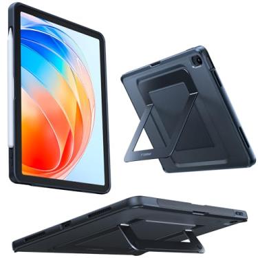 Imagem de TORRAS Capa para iPad Air de 11 polegadas (M3 2025, M2 2024), suporte ultra estável, vários ângulos de visualização ajustáveis, capa protetora com suporte para lápis, preta