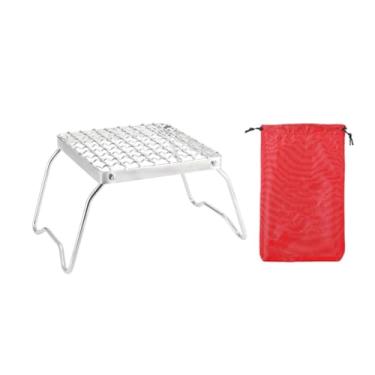 Imagem de Generic Suporte para fogão/mini churrasqueira de acampamento, compacto e dobrável, ideal para fogueiras, churrascos, piqueniques e camping.