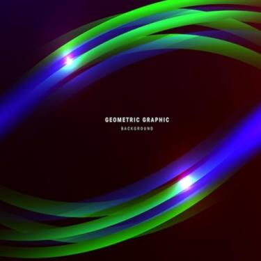 Imagem de Quadro Decorativo Abstrato Geométrico Colorido Arte Moderna para Parede 50x50cm