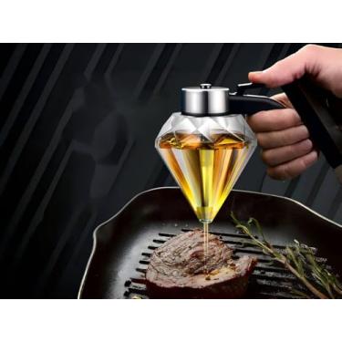 Imagem de Dispensador de mel de vidro sem gotejamento de 227 g com suporte - Servidor de xarope estilo favo de mel e pote de armazenamento com tema de abelha - Recipiente transparente para mel