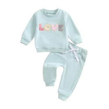 Imagem de Conjunto de roupas: moletom bordado Adobabirl Toddler Baby Girl