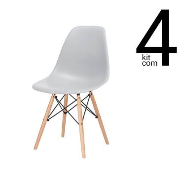 Imagem de Conjunto 4 Cadeiras Eames Dsw Cinza