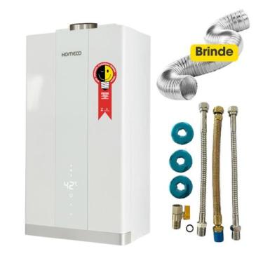 Imagem de Aquecedor Água A Gás Komeco 9 Litros Home Branco Com Kit Flexiveis 30c