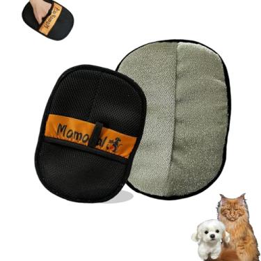 Imagem de QISHENG - Luva de remoção de pelos de animais de estimação para cães e gatos, luva reutilizável/lavável/eletrostática para móveis, sofá, tapete, assento de carro e roupas. Luva de limpeza rápida, 2