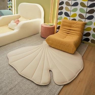 Imagem de Tatame Infantil Gingko – Tapete Infantil em Tecido Macio e Acolchoado com Design Moderno - Little Duck (Linho)