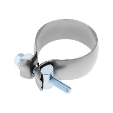 Imagem de YINETTECH Braçadeira de tubo de escape de braçadeira dupla de aço inoxidável 0004901341 compatível com modelos Mercedes 60/61 mm diâmetro interno
