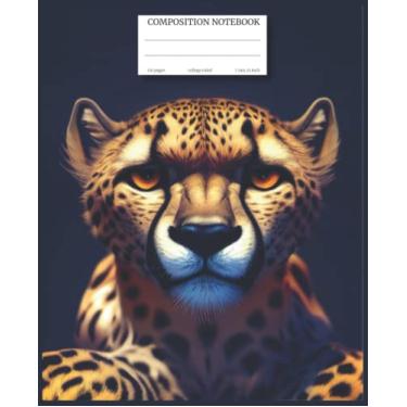 Imagem de Cheetah Composition Notebook: College Ruled Journal | Cheetah Print School, Home And Office Supplies | Wide Lined Notebook | Cheetah Aesthetic Gift For Back To School