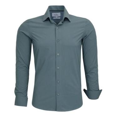 Imagem de Camisa Social Amil Manga Longa Slim Tecido Poliamida Elastano 1879, Ch