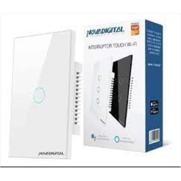 Imagem de Interruptor Touch 1 Botão Wi-Fi Novadigital 4x2 Branco - C16