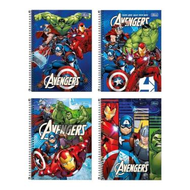 Imagem de Cad.Espiral Univ.C.Dura 10M Tilibra Avengers Fit 4X160fls