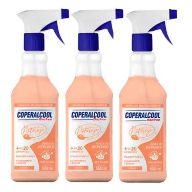 Imagem de Kit 3 Limpador Coperalcool Bacfree Segredos da Natureza 500ml - COALA