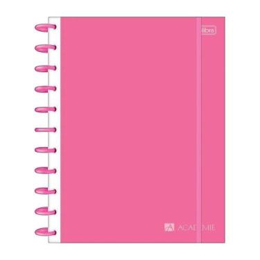 Imagem de Caderno Tilibra Universitário Tilidisco Rosa  Capa Dura, 10 Matérias, 
