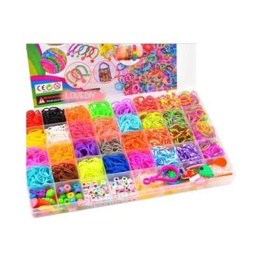 Imagem de Kit Vibrante Para Fazer Pulseiras DIY Com 36-40 Grades De Elásticos Lu