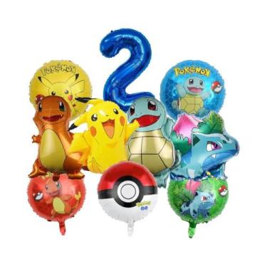 Imagem de Decoração De Festa De Aniversário Infantil Conjunto De Balões De Desen