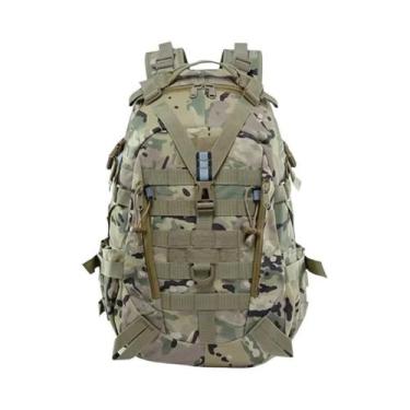 Imagem de Mochila De Caminhada E Camping Masculina 40L Camo Molle Com Alças Refl