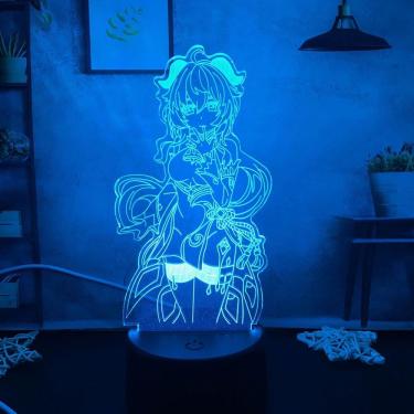 Imagem de Lâmpada de luz noturna Genshins Beelzebul Anime Decor 3D Illusion
