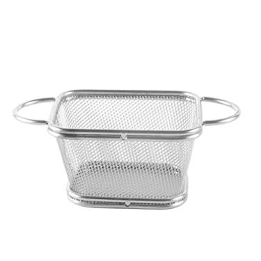 Imagem de Cesta de fritura cesta de fritura de aço inoxidável rede de fritura frita cesta de fritura filtro colher lanche moldura de fritura restaurante cesta de fritura doméstica batatas fritas cestas de