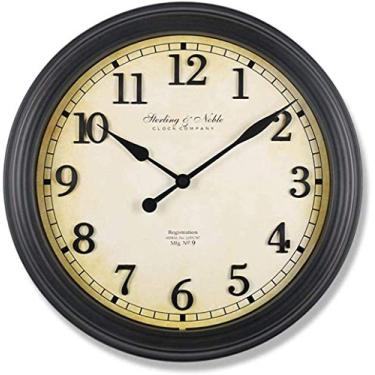 Imagem de U5GAAALPPQ9 Relógio clássico redondo grande, relógio de parede de 61 cm