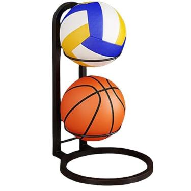 Imagem de Suporte de basquete, armazenamento vertical de bolas de 2/3/4, suporte de bola interno, suporte de exibição de rack de bolas para loja de esportes,