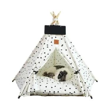 Imagem de Tenda Teepee Portátil Lavável Para Animais De Estimação, Para Gatos E 