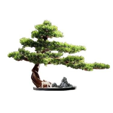 Imagem de Bonsai artificial, plantas artificiais em vasos, ornamentos de paisagem, sala de estar, hotel, móveis macios, decoração de casa, árvore de simulação, ornamentos de Feng Shui, árvore de bonsai