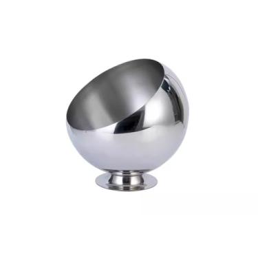 Imagem de Cinzeiros de cigarros de aço inoxidável cinzeiro interno cinzeiro decoração de mesa cinzeiro externo caixa de armazenamento de couro de frutas bandeja de cinzeiro ao ar livre (prata, grande)